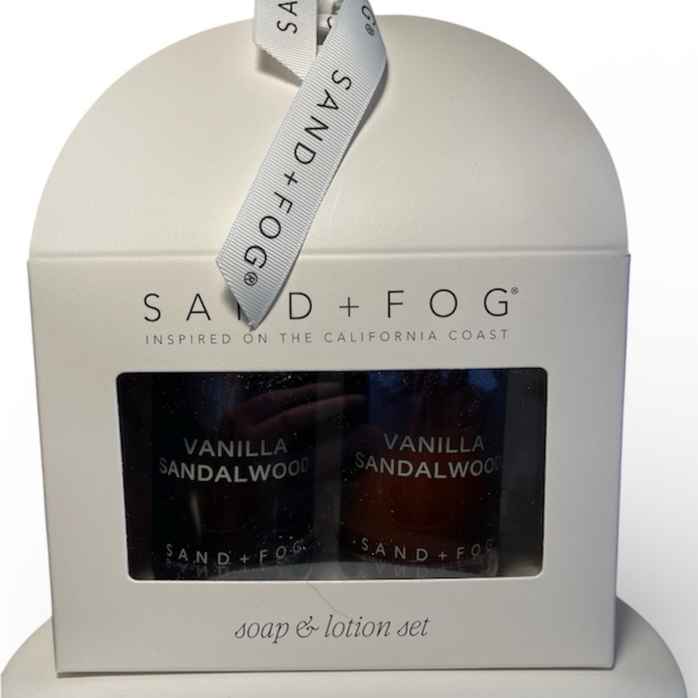 Sand + Fog “Vanilla Sandalwood” Hand Soap & Body Lotion Set - NWT **